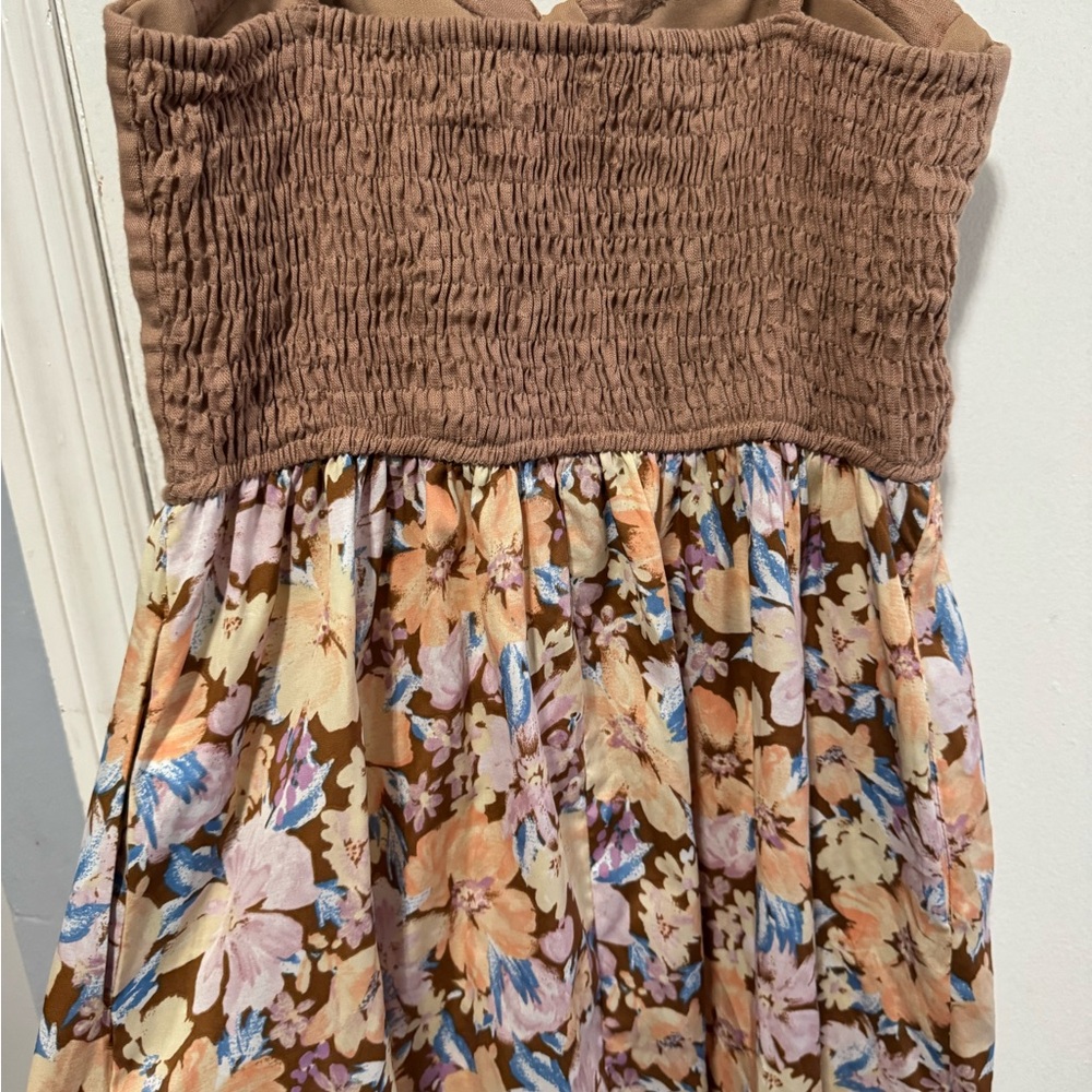Floral Brown Kids Dress